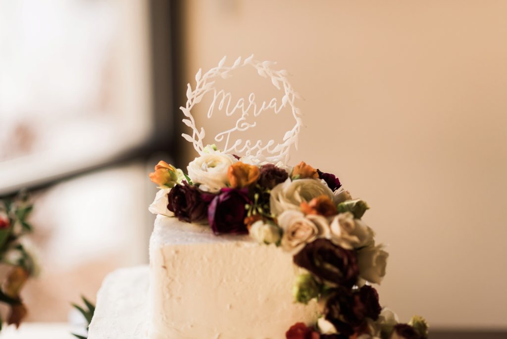 Wedding Cake with winter florals for Wedgewood Black Forest Wedding