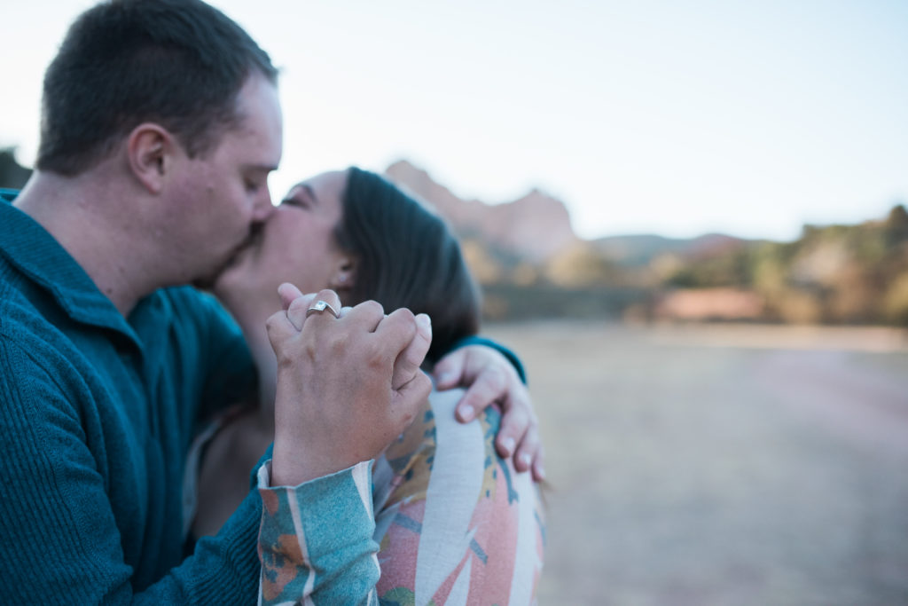 Garden of the Gods engagement picture inspiration with Jenna Wren Photography