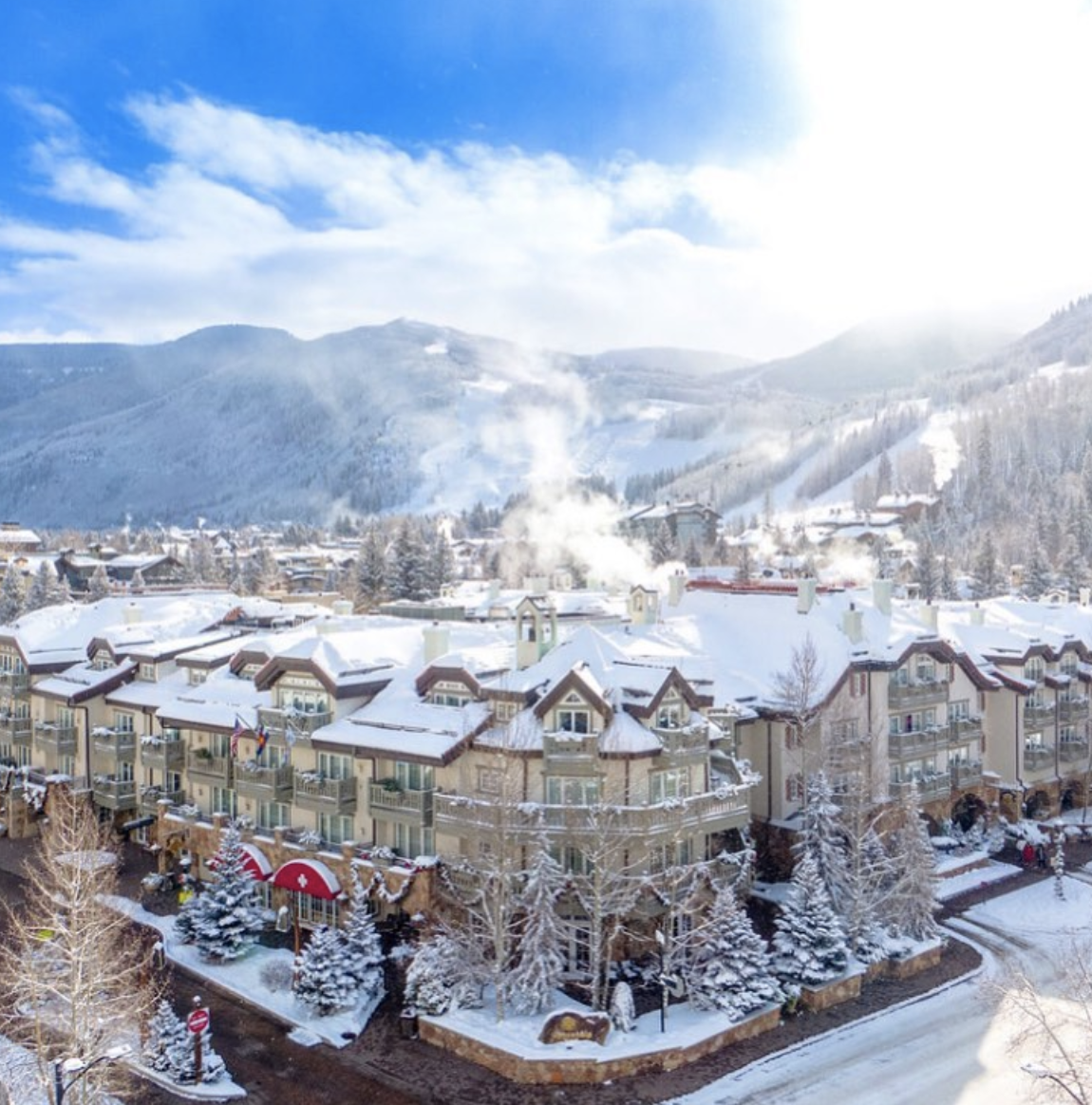 winter view of Sonnenalp Vail wedding hotel luxury Vail wedding venues