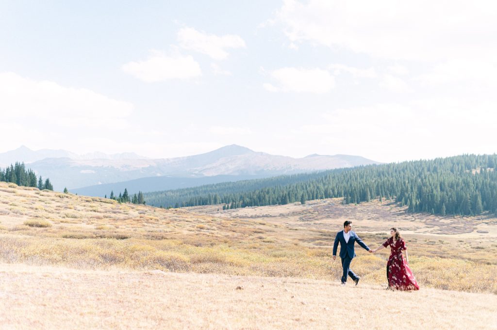 Shrine Pass in the Fall for Vail engagement pictures