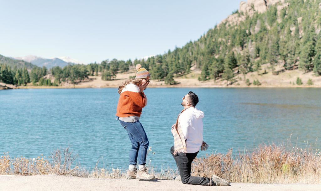 proposal in Colorado in Rocky Mountain National Park