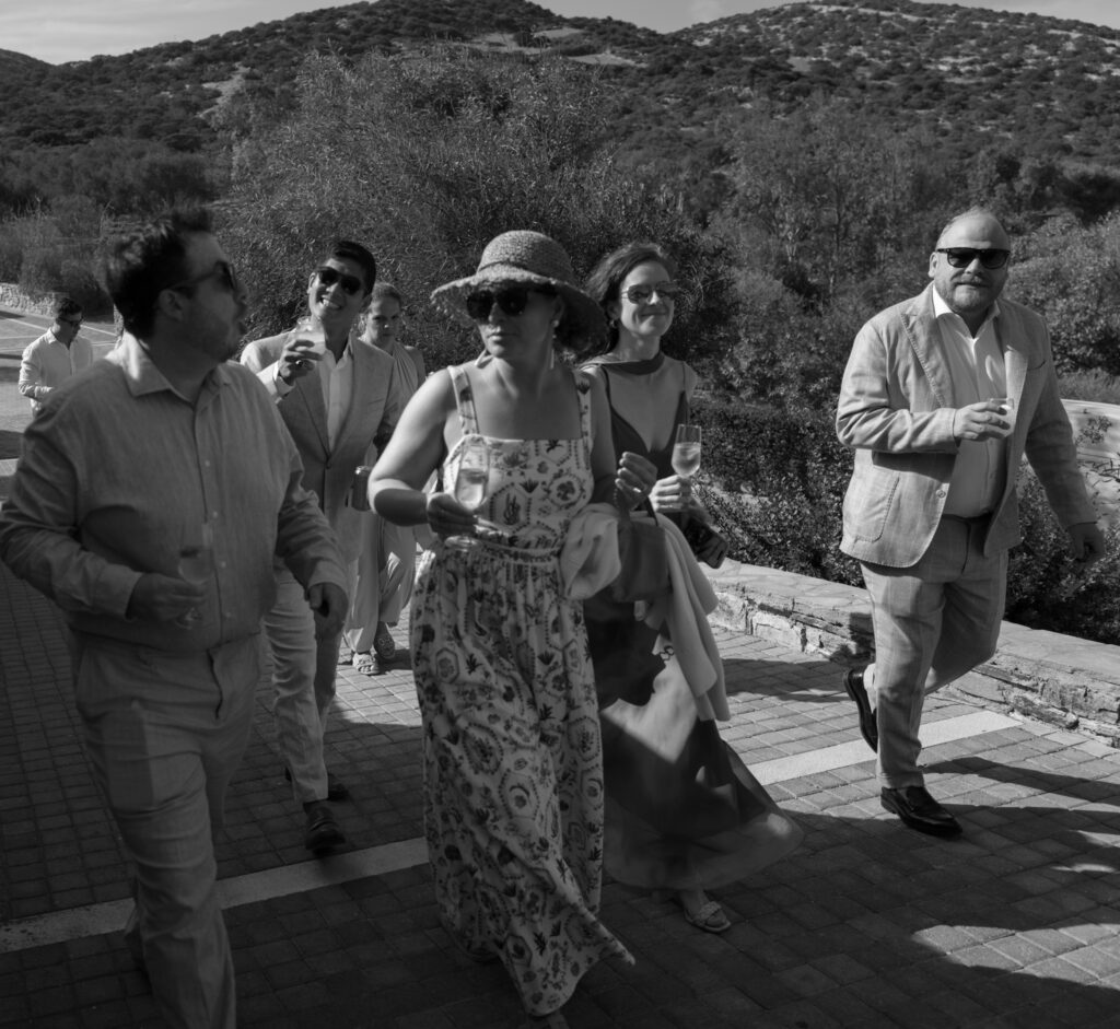 Ceremony setting inspired by historic Sicilian architecture overlooking the Mediterranean Sea.